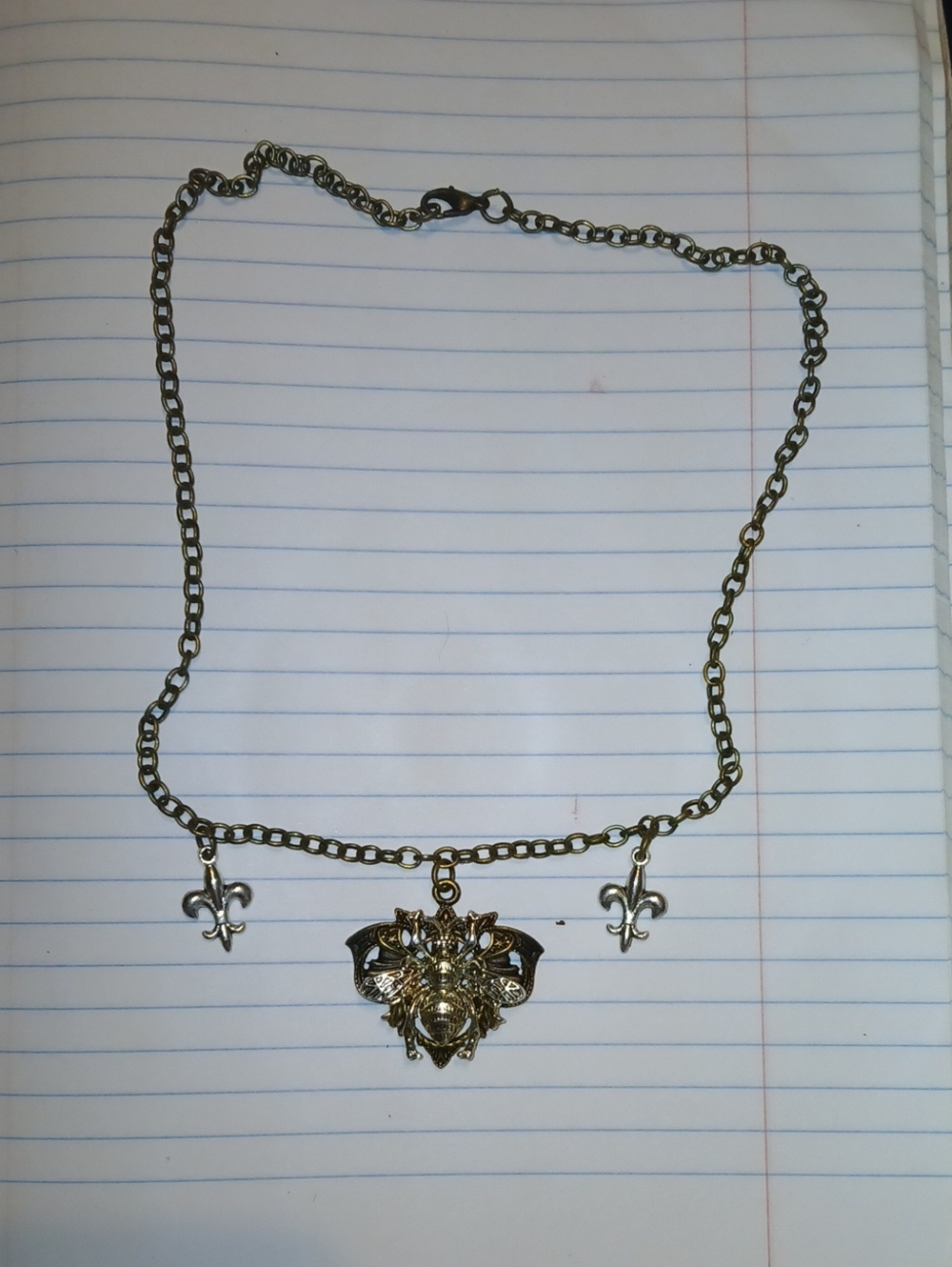Queen Bee Matriarch Necklace Silver/Bronze